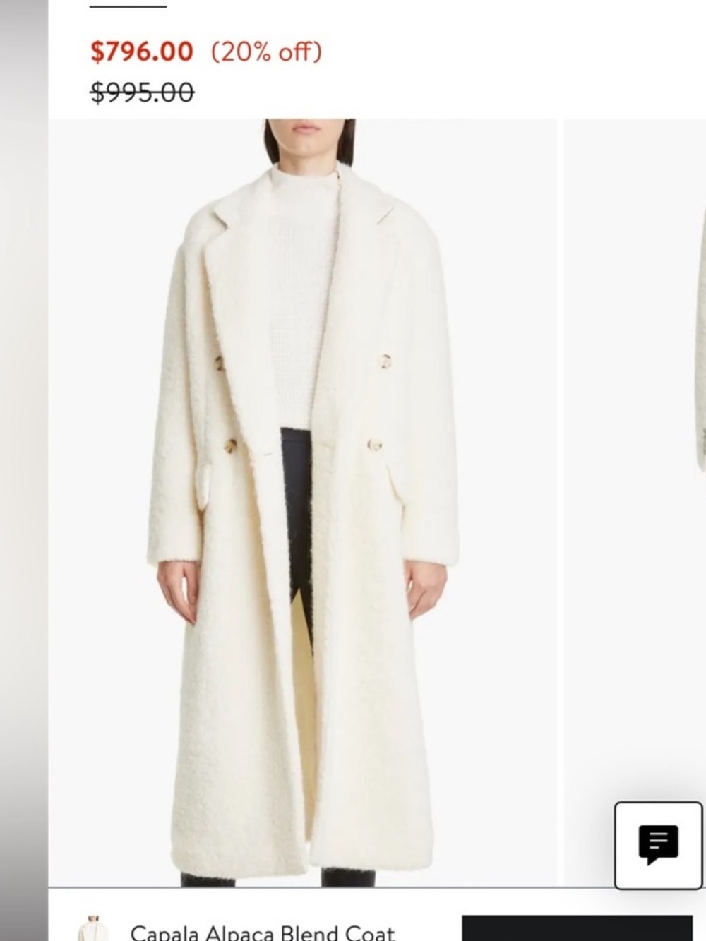 Boss Cream Capala Alpaca-Blend Long Coat